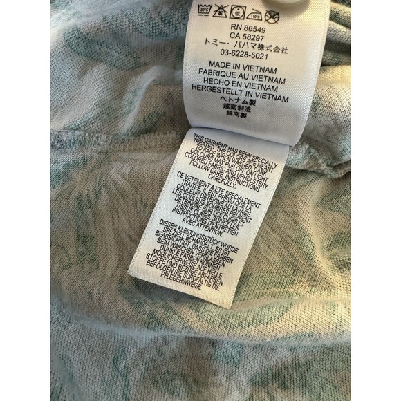 TOMMY BAHAMA‎ Vintage Relax Floral Button Polo Hawaiian Shirt Sz L Cotton - Picture 7 of 8